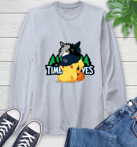 NBA Pikachu Basketball Sports Minnesota Timberwolves Long Sleeve T-Shirt 6