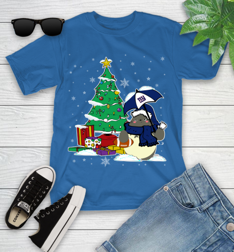New York Giants NFL Football Cute Tonari No Totoro Christmas Sports Youth T-Shirt 12