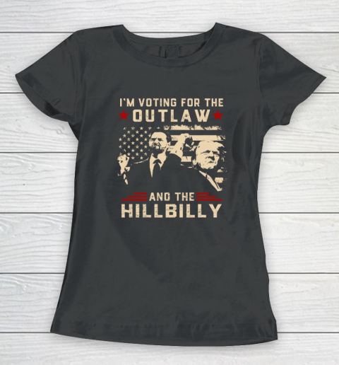 Trump 2024 Flag Outlaw Hillbilly J D.Vance 2024 Donald Trump Women's T-Shirt