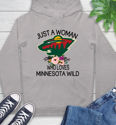 NHL Just A Woman Who Loves Minnesota Wild Hockey Sports Hoodie 10