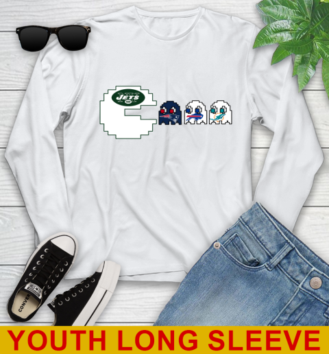 New York Jets NFL Football Pac Man Champion Youth Long Sleeve