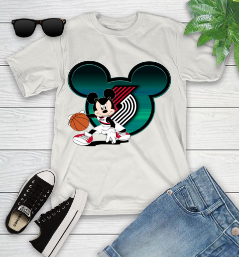 NBA Portland Trail Blazers Mickey Mouse Disney Basketball Youth T-Shirt 12