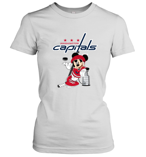 Mickey Washington Capitals With The Stanley Cup Hockey NHL Women's T-Shirt