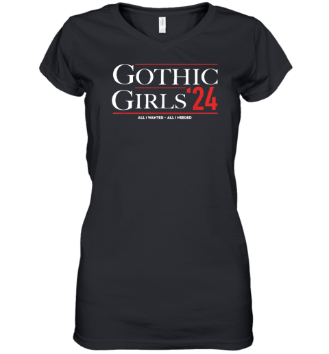Gothic Girls 24 Women's V-Neck T-Shirt