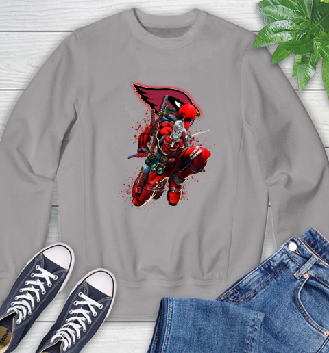 NFL Deadpool Marvel Comics Sports Football Arizona Cardinals Sweatshirt 5