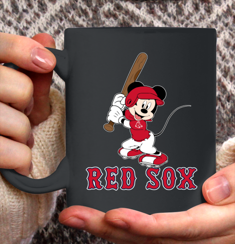 MLB Baseball Boston Red Sox Cheerful Mickey Mouse Shirt Ceramic Mug 15oz