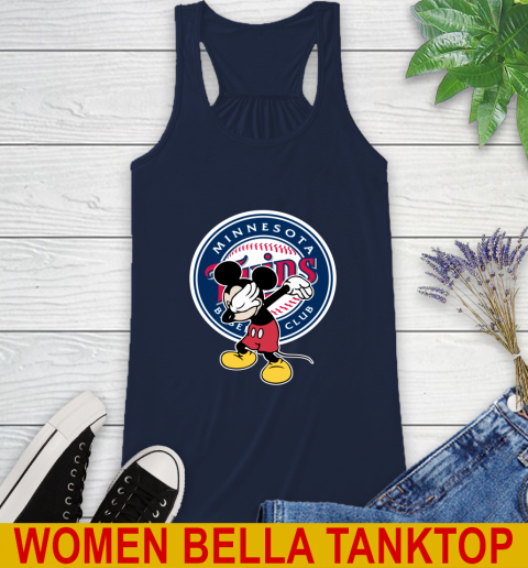 Minnesota Twins MLB Baseball Dabbing Mickey Disney Sports Racerback Tank 11