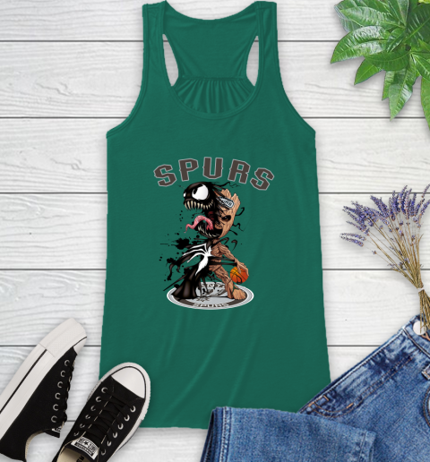 NBA San Antonio Spurs Basketball Venom Groot Guardians Of The Galaxy Racerback Tank 7