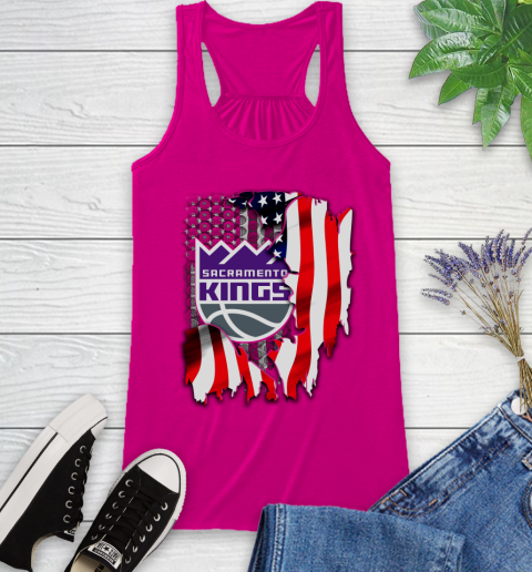 Sacramento Kings NBA Basketball American Flag Racerback Tank 7