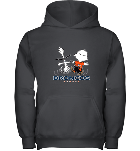 Snoopy And Charlie Brown Happy Denver Broncos Fans Youth Hoodie