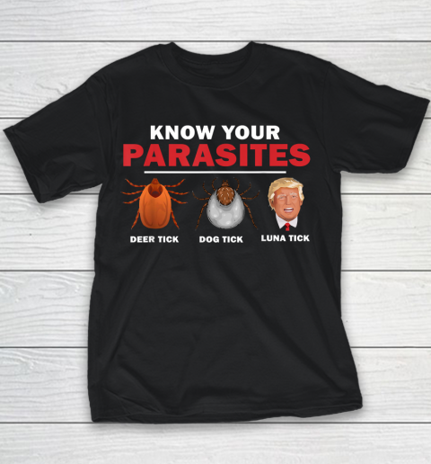 Retro Know Your Parasites Luna Tick Anti Trump Youth T-Shirt