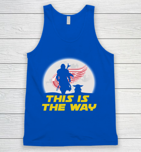 Detroit Red Wings NHL Ice Hockey Star Wars Yoda And Mandalorian This Is The Way Tank Top 4