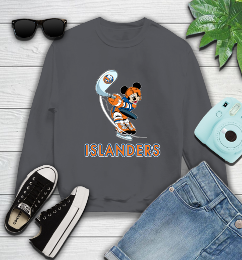 NHL Hockey New York Islanders Cheerful Mickey Mouse Shirt Sweatshirt 6