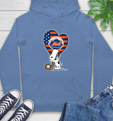 New York Mets MLB Baseball The Peanuts Movie Adorable Snoopy Hoodie 11