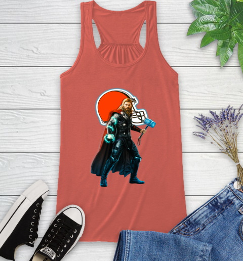 NFL Thor Avengers Endgame Football Cleveland Browns Racerback Tank 4