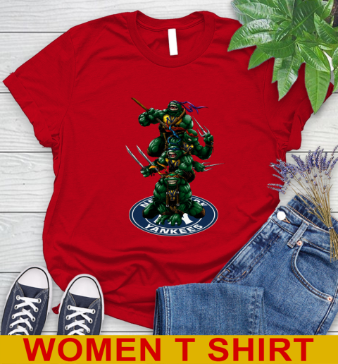 MLB Baseball New York Yankees Teenage Mutant Ninja Turtles Shirt Women's T-Shirt 10