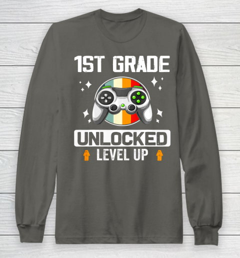 Next Level t shirts 1st Grade Unlocked Level Up Back To School First Grade Gamer Long Sleeve T-Shirt 5