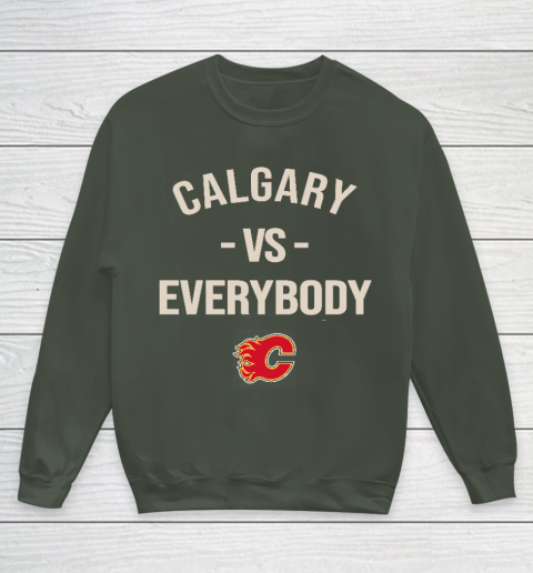 Calgary Flames Vs Everybody Youth Sweatshirt 8