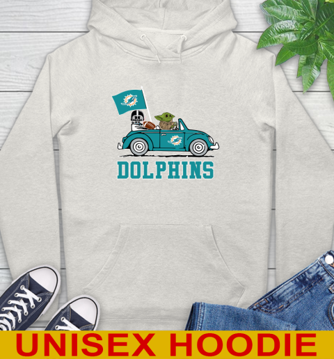 NFL Football Miami Dolphins Darth Vader Baby Yoda Driving Star Wars Shirt Hoodie 12