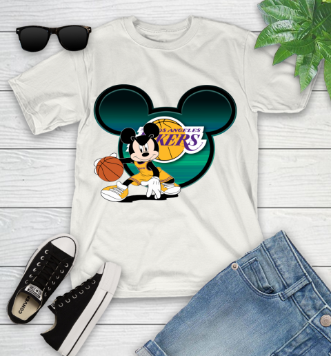 NBA Los Angeles Lakers Mickey Mouse Disney Basketball Youth T-Shirt