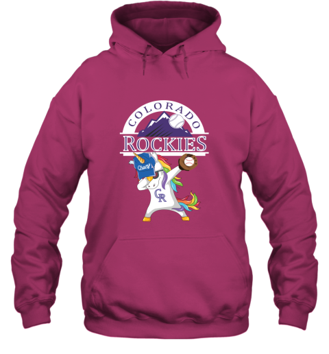 Hip Hop Dabbing Unicorn Flippin Love Colorado Rockies Hoodie