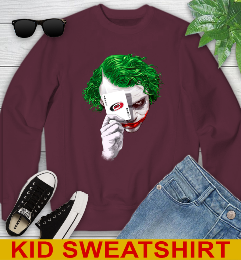 Carolina Hurricanes NHL Hockey Joker Card Shirt Youth Sweatshirt - Image 5