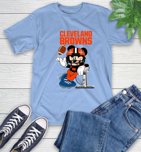 NFL Cleveland Browns Mickey Mouse Disney Super Bowl Football T Shirt T-Shirt 11