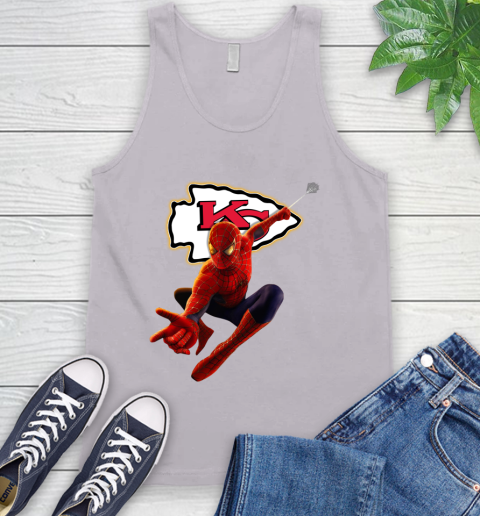NFL Spider Man Avengers Endgame Football Kansas City Chiefs Tank Top 4