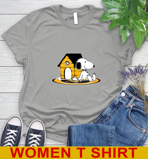 NHL Hockey Pittsburgh Penguins Snoopy The Peanuts Movie Shirt Women's T-Shirt 11
