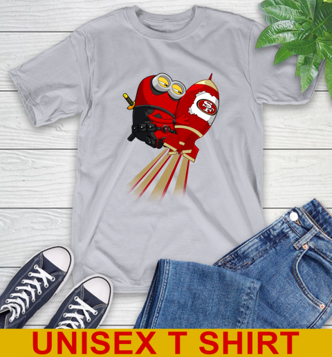 NFL Football San Francisco 49ers Deadpool Minion Marvel Shirt T-Shirt 5