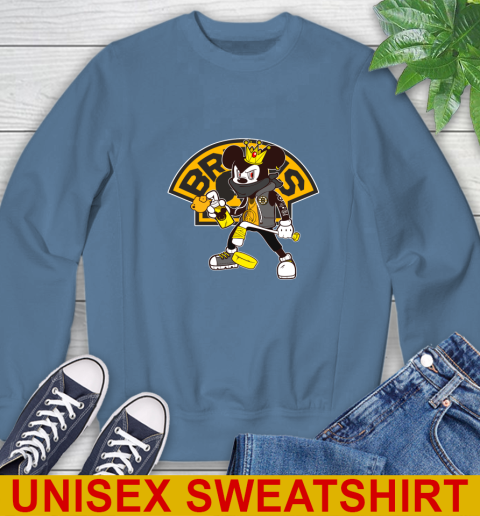 Boston Bruins NHL Hockey Mickey Peace Sign Sports Sweatshirt 8
