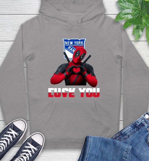 NHL New York Rangers Deadpool Love You Fuck You Hockey Sports Hoodie 6