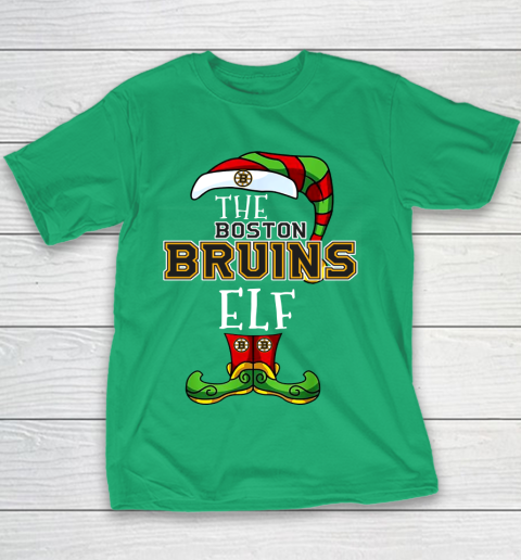 Boston Bruins Christmas ELF Funny NHL Youth T-Shirt 3