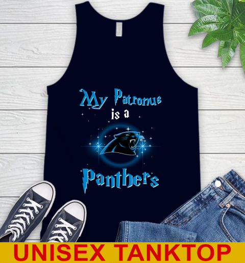 NFL Football Harry Potter My Patronus Is A Carolina Panthers Tank Top 2