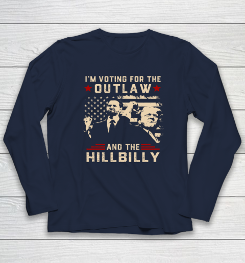 Trump 2024 Flag Outlaw Hillbilly J D.Vance 2024 Donald Trump Long Sleeve T-Shirt 2
