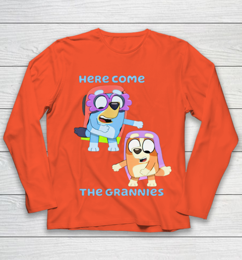Blueys Shirt Here Come The Grannies Youth Long Sleeve 3