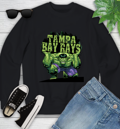 Tampa Bay Rays MLB Baseball Incredible Hulk Marvel Avengers Sports Youth Sweatshirt 2