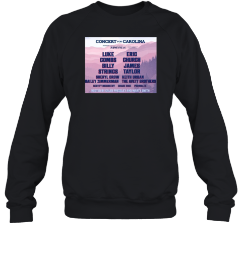 Concert For Carolina Explore Asheville October 26 2024 Bank Of America Stadium Sweatshirt