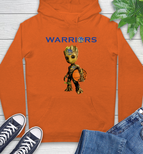 Golden State Warriors NBA Basketball Groot Marvel Guardians Of The Galaxy Hoodie 5