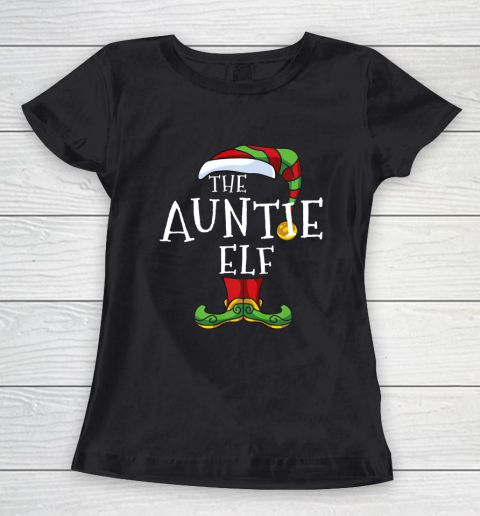 The Auntie Elf Family Matching Christmas Group Gift Pajama Women's T-Shirt