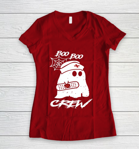 Boo Boo Crew Nurse Ghost Funny Halloween Costume Gift Long Sleeve T Shirt.D2SMT7UJCV Women's V-Neck T-Shirt 8