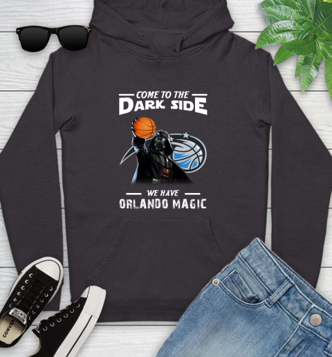 NBA Come To The Dark Side We Have Orlando Magic Star Wars Darth Vader Basketball Youth Hoodie 8