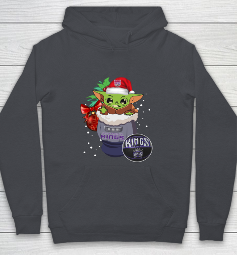 Sacramento Kings Christmas Baby Yoda Star Wars Funny Happy NBA Youth Hoodie 7