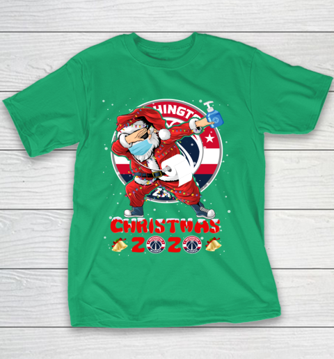 Washington Wizards Funny Santa Claus Dabbing Christmas 2020 NBA Youth T-Shirt 3