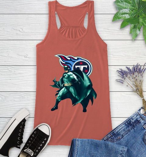 NFL Batman Football Sports Tennessee Titans Racerback Tank 4