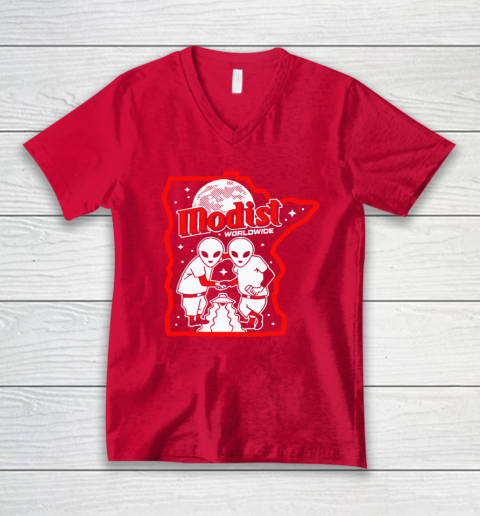 Minnesota Modist Worldwide V-Neck T-Shirt 5