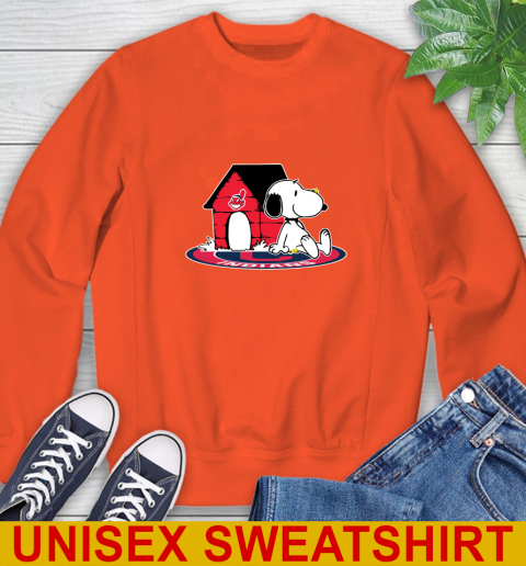 MLB Baseball Cleveland Indians Snoopy The Peanuts Movie Shirt Sweatshirt 4