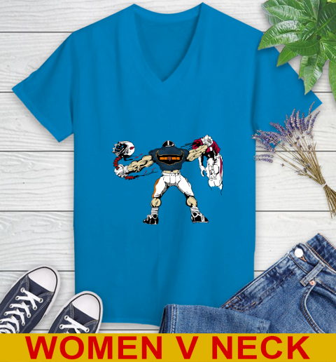 Chicago Bears NFL Football Fight For Victory Women's V-Neck T-Shirt 8