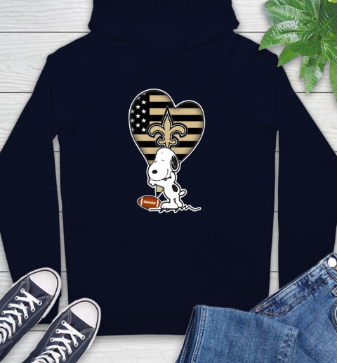 New Orleans Saints NFL Football The Peanuts Movie Adorable Snoopy Hoodie 4