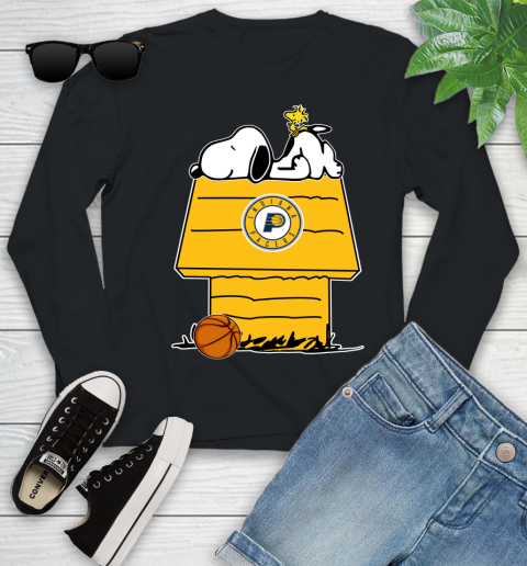 Indiana Pacers NBA Basketball Snoopy Woodstock The Peanuts Movie Youth Long Sleeve 2